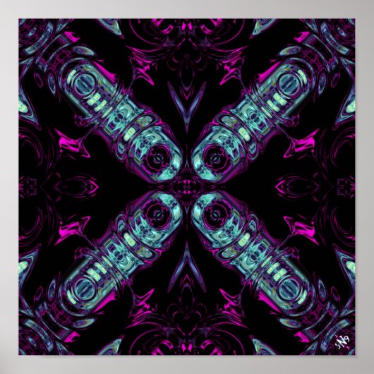 Energiegenerator (kleurrijk abstract patroon) v2 poster (Voorkant)