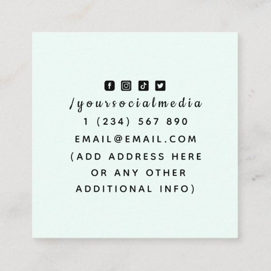 Energiegenezer Mystic Hands Derde Oog Kosmisch Mod Vierkante Visitekaartje (Achterkant)