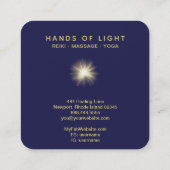 *~* Energiehanden. Universum kosmische sterren lic Vierkante Visitekaartje (Achterkant)