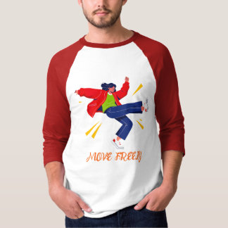 Energieke Dansbeweging Jeugd Grafisch T-shirt
