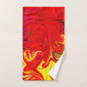 Energieke Kleur Barst Patroon Bad Handdoek (Handdoek)