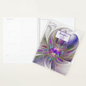 Energieke, Kleurrijke Abstracte Fractale Bloem Naa Planner (Display)