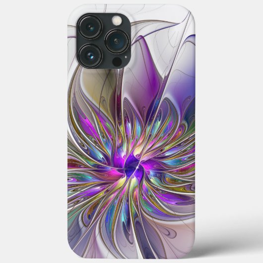 Energieke, kleurrijke abstracte fractale kunst blo Case-Mate iPhone case (Achterkant)