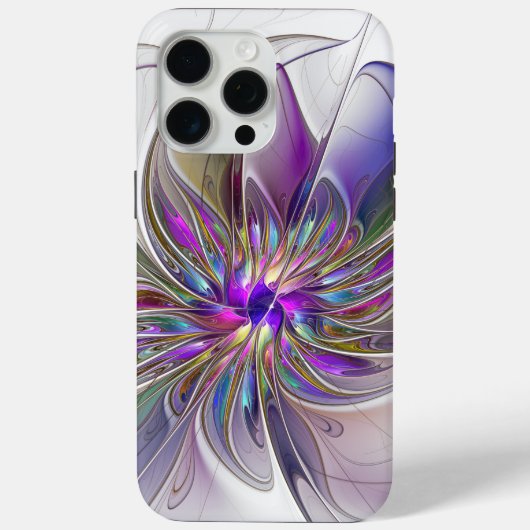 Energieke, kleurrijke abstracte fractale kunst blo Case-Mate iPhone case (Achterkant)