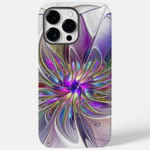 Energieke, kleurrijke abstracte fractale kunst blo Case-Mate iPhone 14 pro max hoesje