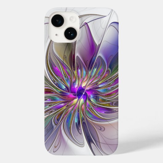 Energieke, kleurrijke abstracte fractale kunst blo Case-Mate iPhone case (Achterkant)