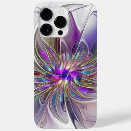 Energieke, kleurrijke abstracte fractale kunst blo Case-Mate iPhone 14 pro max hoesje