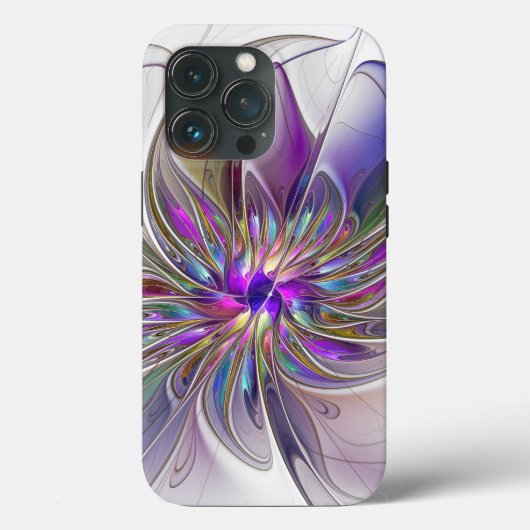 Energieke, kleurrijke abstracte fractale kunst blo Case-Mate iPhone case (Achterkant)