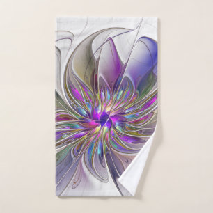 Energieke, kleurrijke abstracte fractale kunst blo handdoek