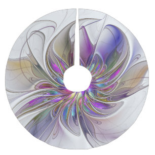 Energieke, kleurrijke abstracte fractale kunst blo kerstboom rok
