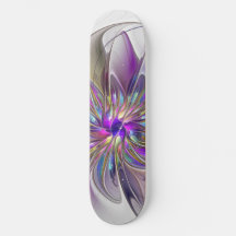 Energieke, kleurrijke abstracte fractale kunst blo