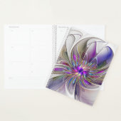Energieke, kleurrijke abstracte fractale kunst blo planner (Display)
