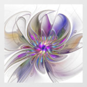 Energieke, kleurrijke abstracte fractale kunst blo raamsticker (Vel)