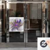 Energieke, kleurrijke abstracte fractale kunst blo raamsticker (Kantoordeur)
