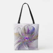 Energieke, kleurrijke abstracte fractale kunst blo tote bag (Achterkant)