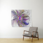 Energieke, kleurrijke abstracte fractale kunst blo wandkleed (In Situ (horizontaal))