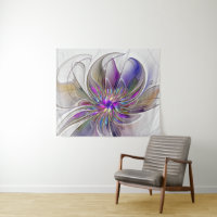 Energieke, kleurrijke abstracte fractale kunst blo