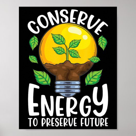 Energielampboomstructuur groene omgeving behouden poster (Voorkant)