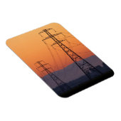 Energiemasten bij zonsondergang magneet (Rechterzijde)