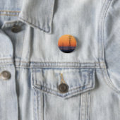 Energiemasten bij zonsondergang ronde button 3,2 cm (In situ)