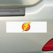 energiepictogramvector bliksemstraal bumpersticker (Op auto)