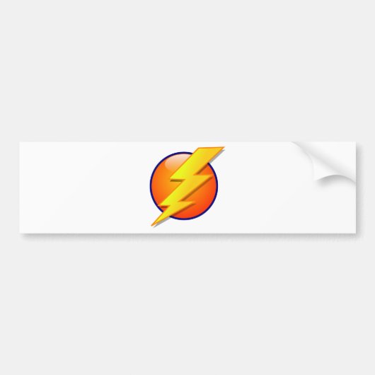 energiepictogramvector bliksemstraal bumpersticker (Voorkant)