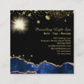 *~* Energieramp met Paars goud van Agate Light Vierkante Visitekaartje (Achterkant)