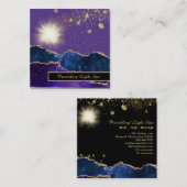 *~* Energieramp met Paars goud van Agate Light Vierkante Visitekaartje (Voorkant / Achterkant)