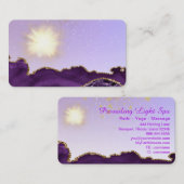 *~* Energieramp van licht Paars agaat Visitekaartje (Voorkant / Achterkant)