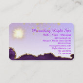 *~* Energieramp van licht Paars agaat Visitekaartje (Achterkant)