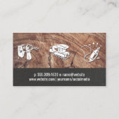 Energietools | Hout en getextureerde muur Visitekaartje (Achterkant)