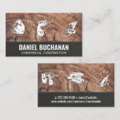 Energietools | Hout en getextureerde muur Visitekaartje (Voorkant / Achterkant)