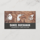 Energietools | Hout en getextureerde muur Visitekaartje (Voorkant)