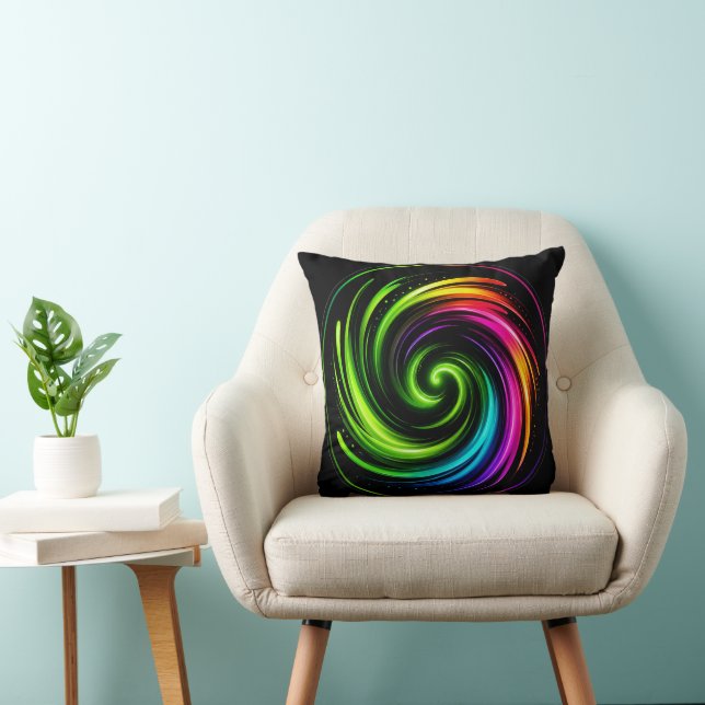 Energiewervel Regenboog Beweging Kussen (Stoel)