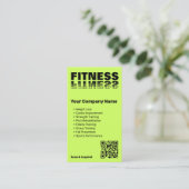 Energize Merk Lime Green & Black Personal Trainer Visitekaartje (Staand voorkant)