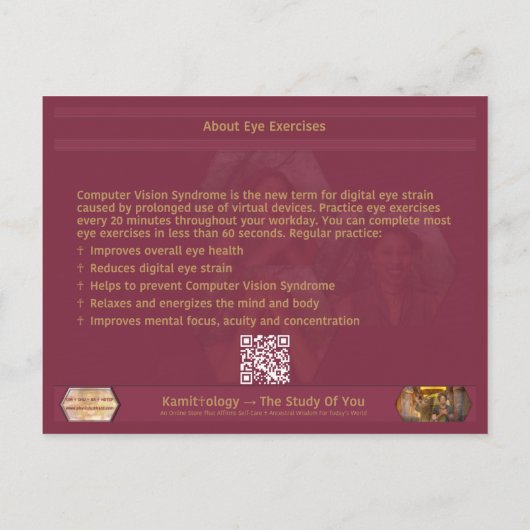 Energize ogen voor werkplek wellness aankondiging (Achterkant)