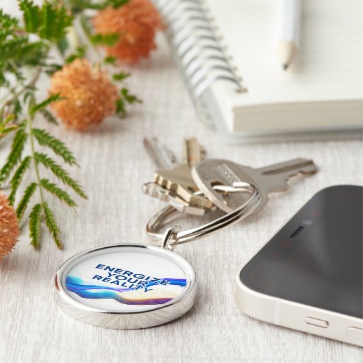 Energize Your Reality | Aluminum Keychain (Zijkant)