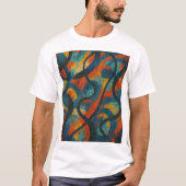 Energized Chaos - Abstracte expressionistische ful T-shirt (Voorkant)