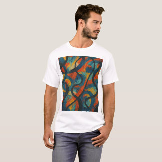 Energized Chaos - Abstracte expressionistische ful T-shirt