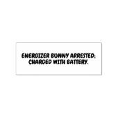 ENERGIZER KONIJN GEARRRESTEERD; AANGEKLAAGD VANVOO RUBBERSTEMPEL (Afrduk)