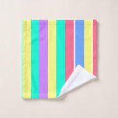 Energizing Spring Pastel Stripes Bad Handdoek (Wasdoekje)