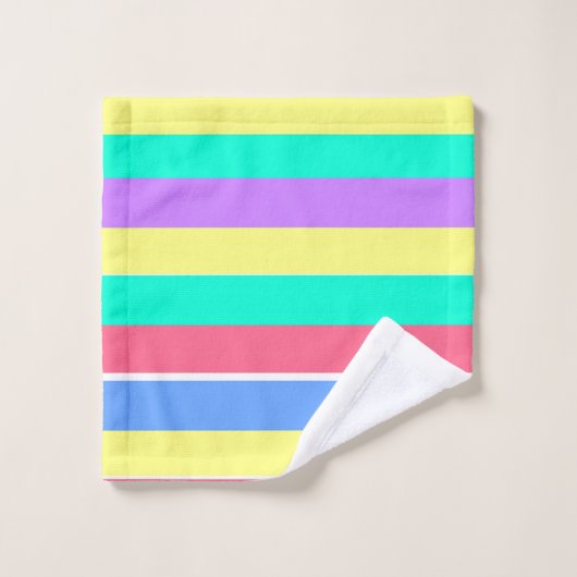 Energizing Spring Pastel Stripes Bad Handdoek (Wasdoekje)