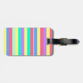 Energizing Spring Pastel Stripes Bagagelabel (Achterkant horizontaal)