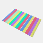 Energizing Spring Pastel Stripes Deurmat (Schuin)