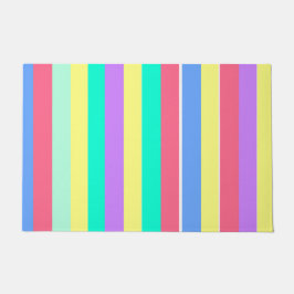 Energizing Spring Pastel Stripes Deurmat