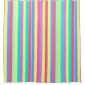 Energizing Spring Pastel Stripes Douchegordijn (Voorkant)