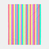 Energizing Spring Pastel Stripes Fleece Deken (Voorkant)