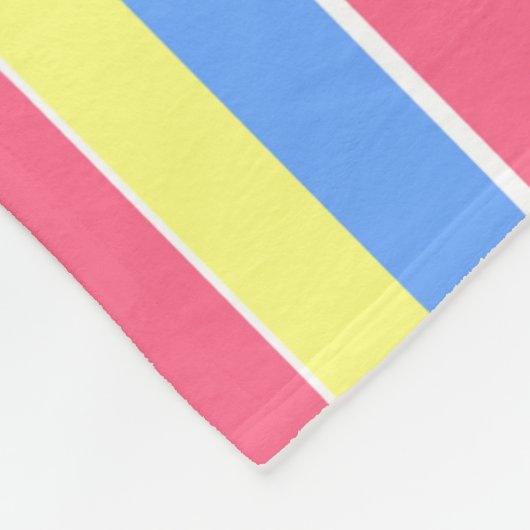 Energizing Spring Pastel Stripes Fleece Deken (Hoek)
