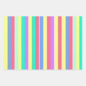 Energizing Spring Pastel Stripes Inpakpapier Vel (Voorkant)