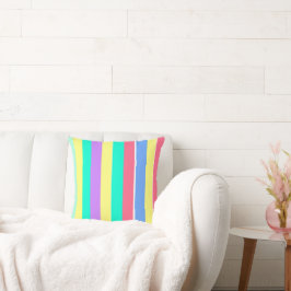 Energizing Spring Pastel Stripes Kussen